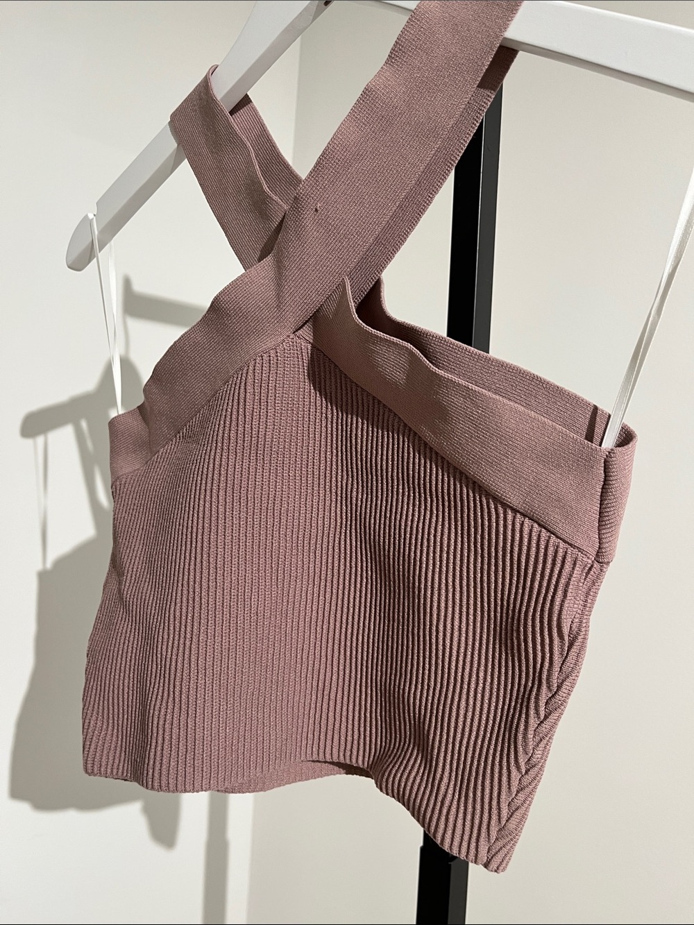 Babaton Ribbed Cross-Back Halter Top - Picture 3 of 7